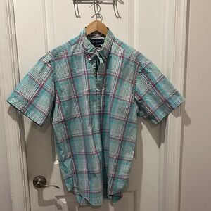 Ralph Lauren Men's Casual Plaid Shirt - Green and Red